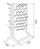 Panneau perforé empilable portatif polyvalent personnalisable durable léger de pp