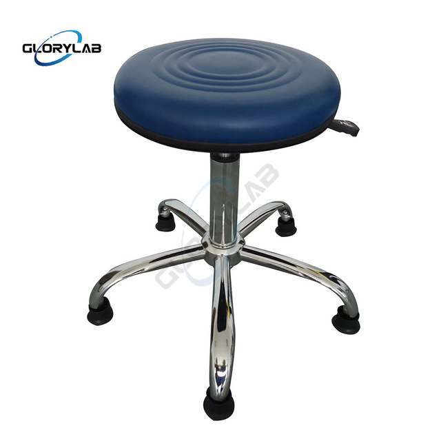 Tabouret de laboratoire rond en cuir PU conducteur 